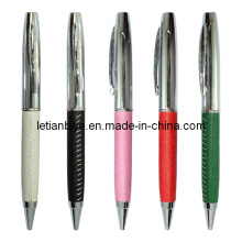 Promotion Metal Ball Pen with Colored Leather (LT-Y135)